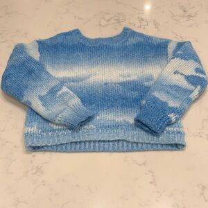 Freshman kids size L (12/14) Sky Blue and White Crew Neck Sweater